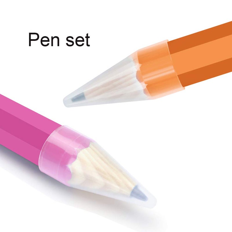 BUSHIBU Wooden Jumbo Pencils for Prop/Gifts/Decor - 14 Inch Funny Big Novelty Pencil with Cap(Orange Red) for Schools and Homes - Image 5